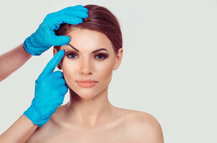 Woman Being Prepped For a Brow Lift
